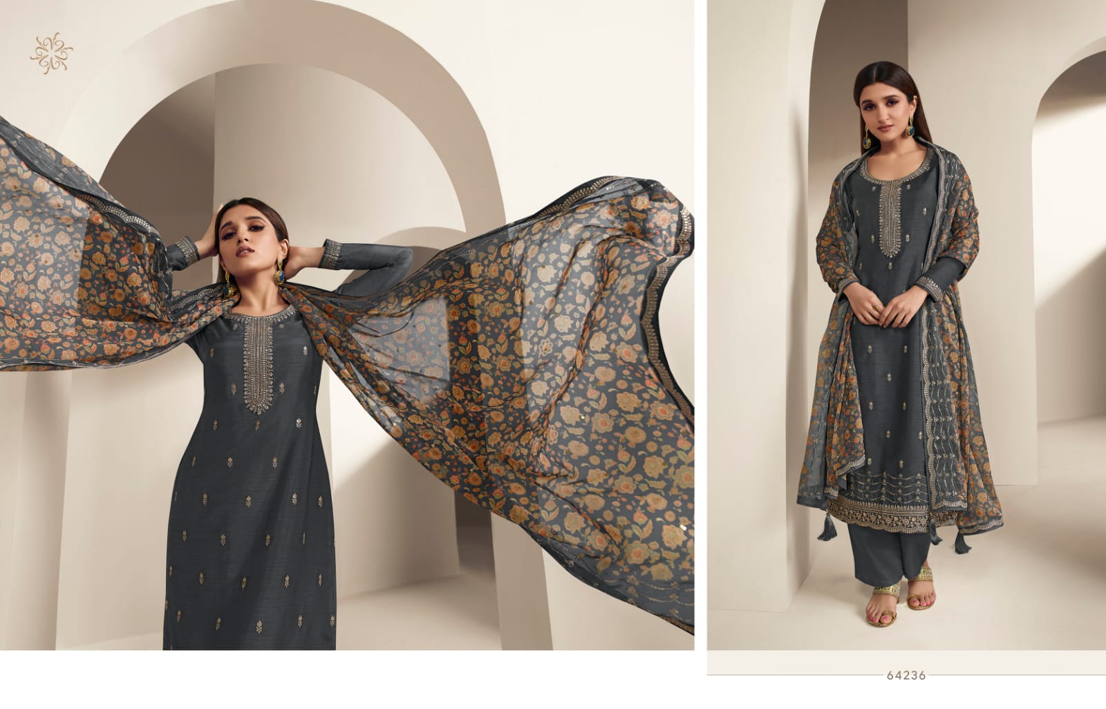 vinay fashin kaseesh aashna 2 organza regal look salwar suit catalog