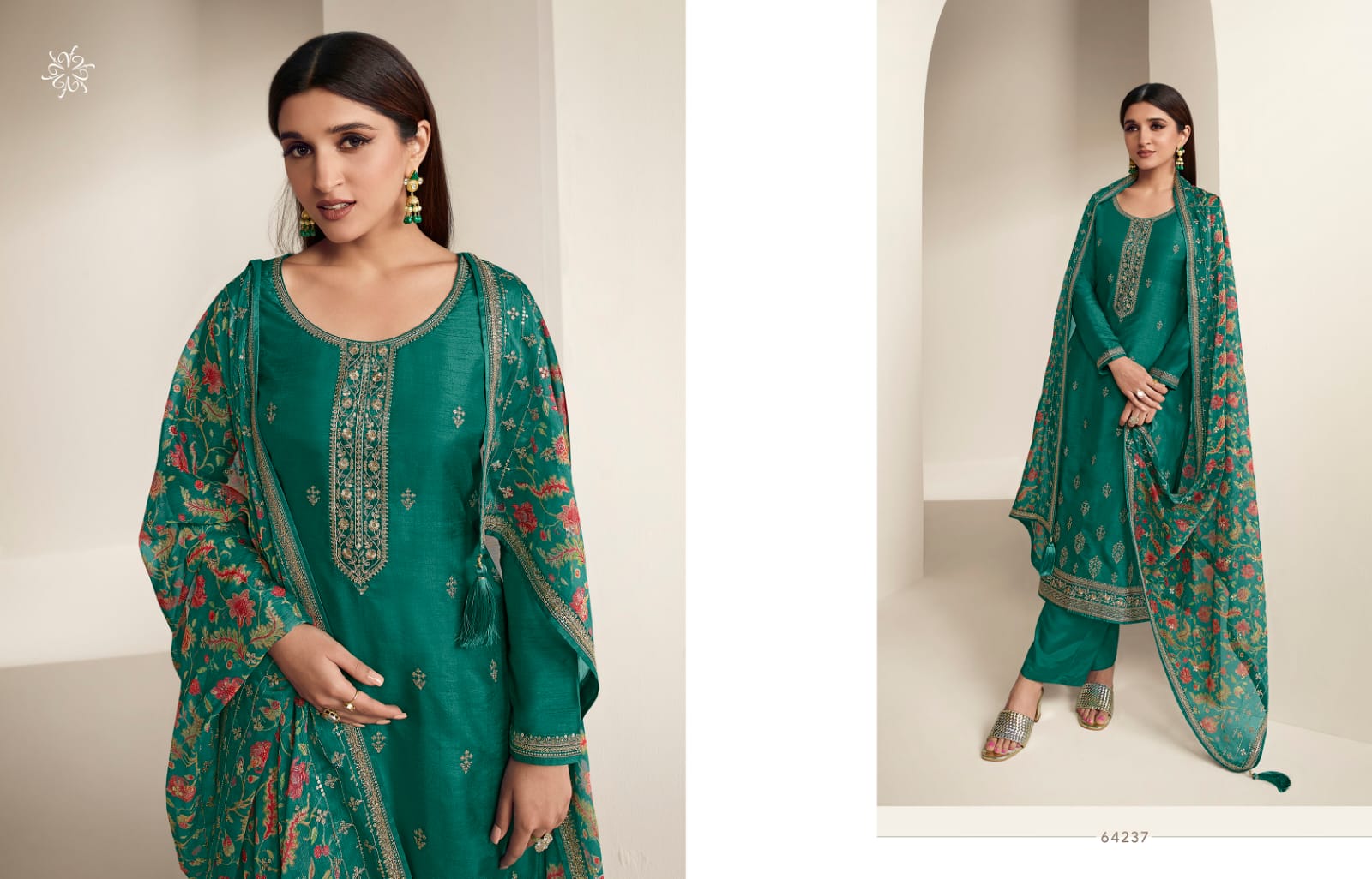 vinay fashin kaseesh aashna 2 organza regal look salwar suit catalog