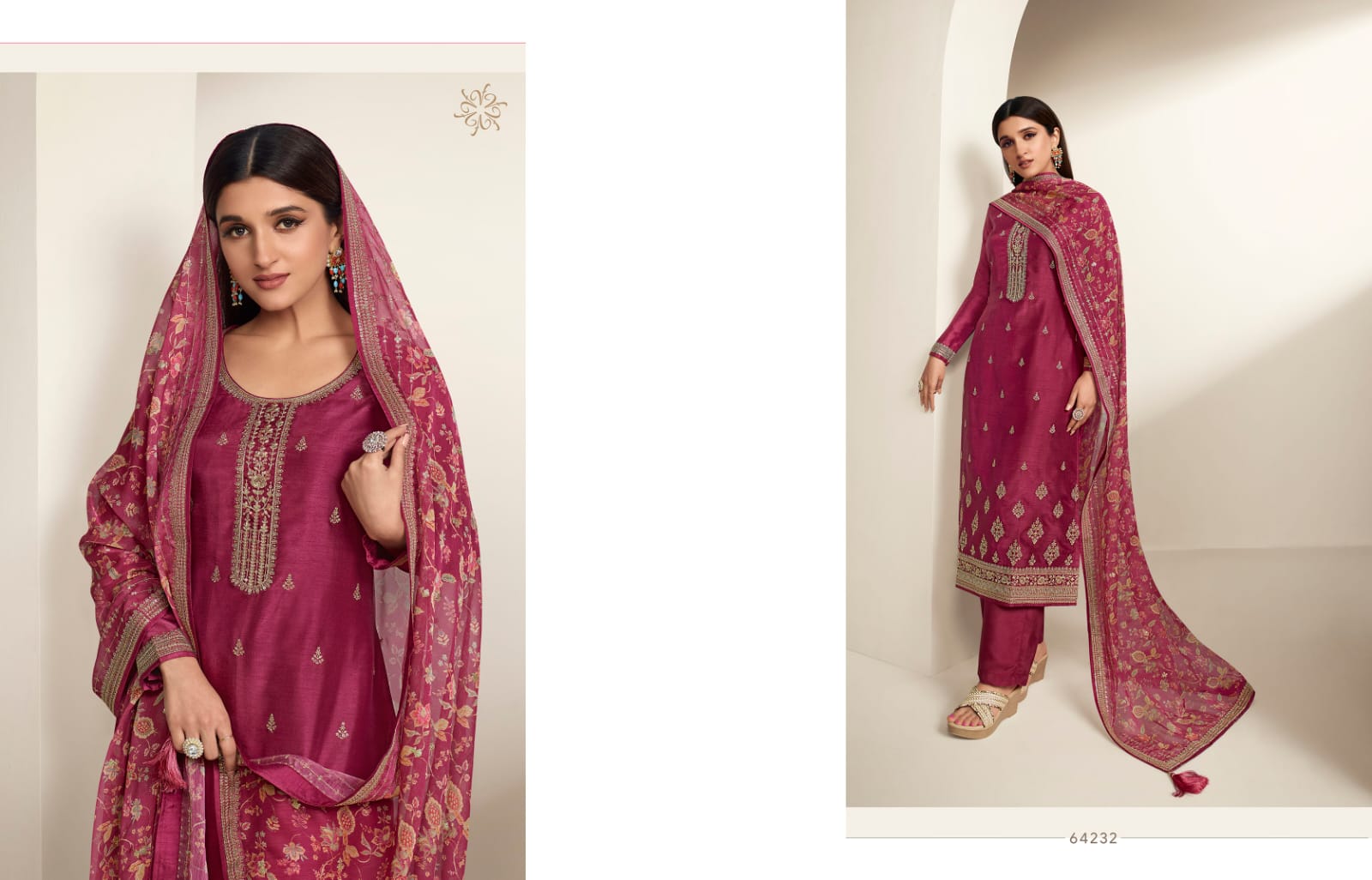 vinay fashin kaseesh aashna 2 organza regal look salwar suit catalog