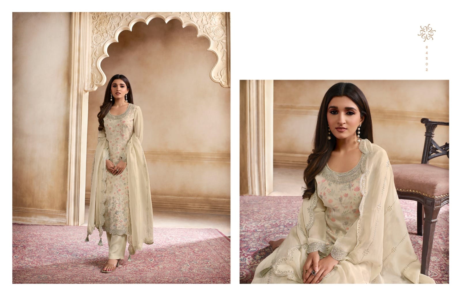 vinay fashion kaseesh pearl organza innovative look salwar suit catalog