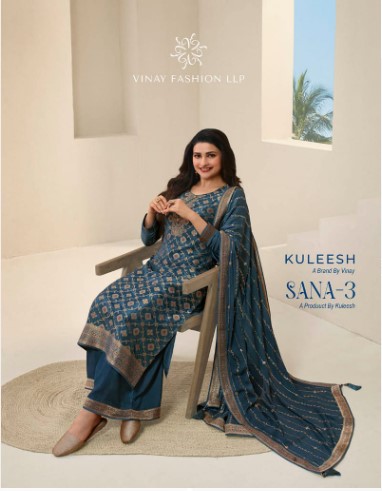 vinay fashion kuleesh sana 3 dola regal look salwar suit catalog