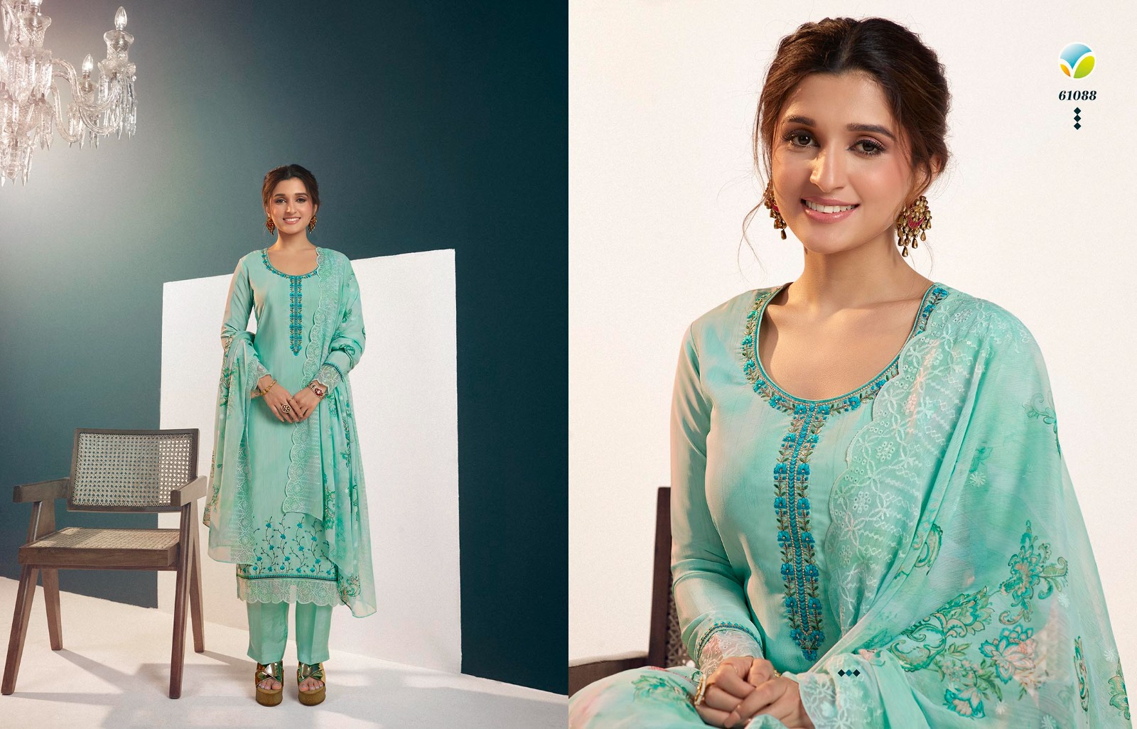 vinay fashion silkina royal crape 40 crape  exclusive look salwar suit  catalog