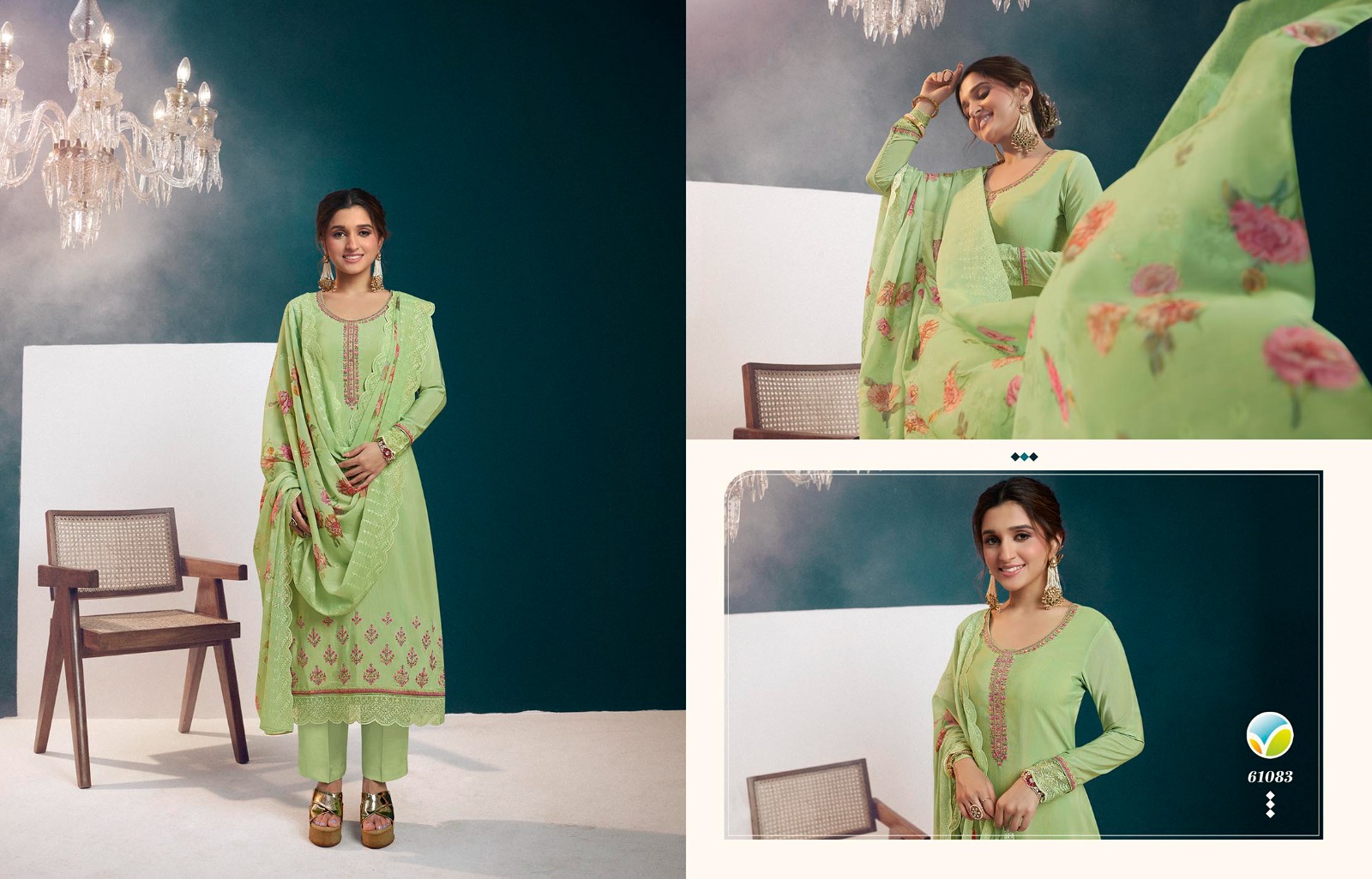 vinay fashion silkina royal crape 40 crape  exclusive look salwar suit  catalog