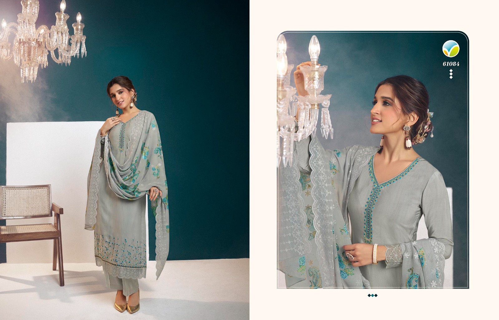 vinay fashion silkina royal crape 40 crape  exclusive look salwar suit  catalog