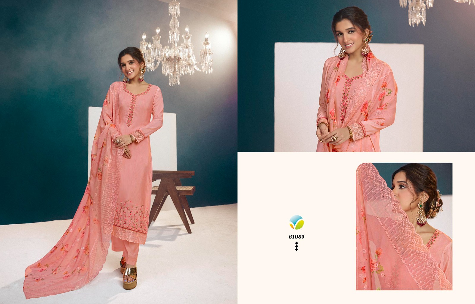 vinay fashion silkina royal crape 40 crape  exclusive look salwar suit  catalog