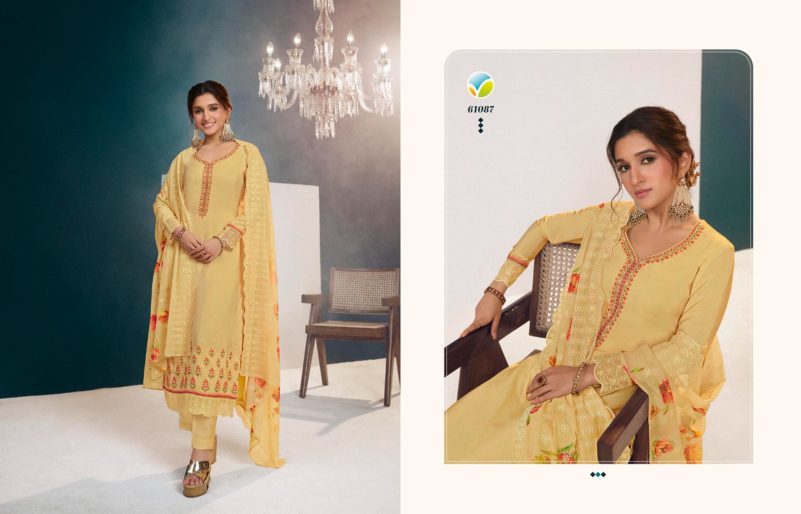 vinay fashion silkina royal crape 40 crape  exclusive look salwar suit  catalog