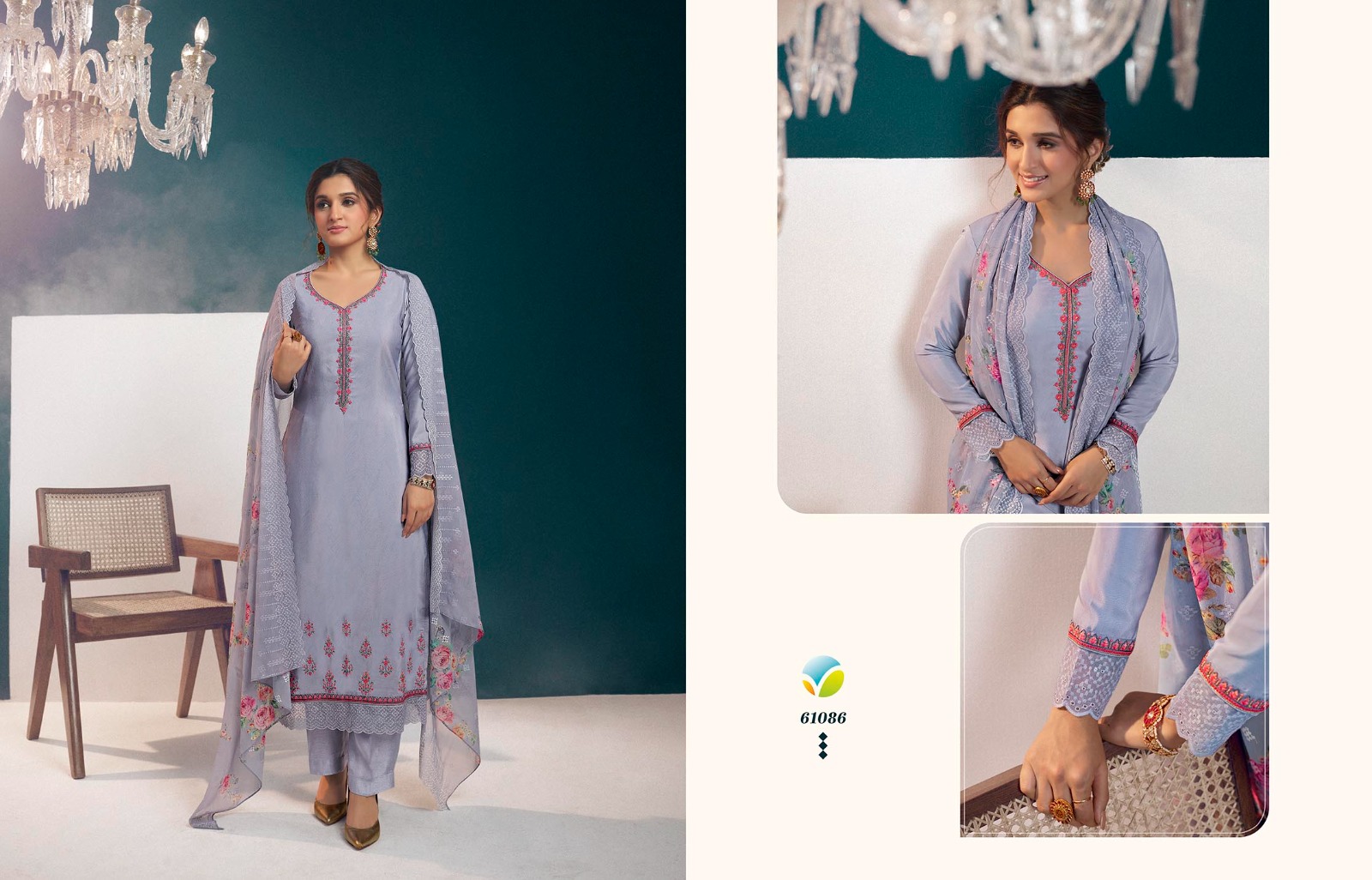 vinay fashion silkina royal crape 40 crape  exclusive look salwar suit  catalog