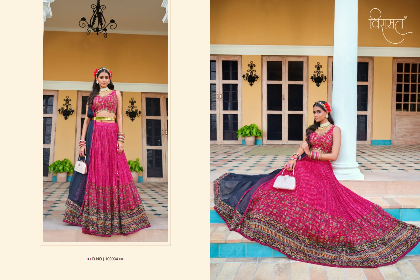 virasat saanvi chinnon goregeous look lehenga catalog