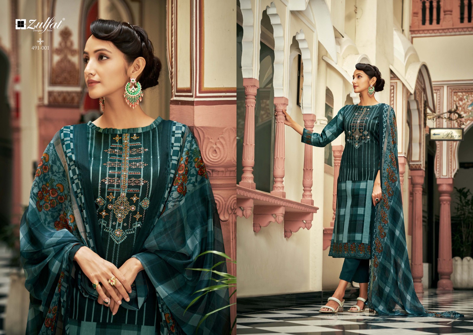 zulfat designer suit adaa cotton regal look salwar suit catalog