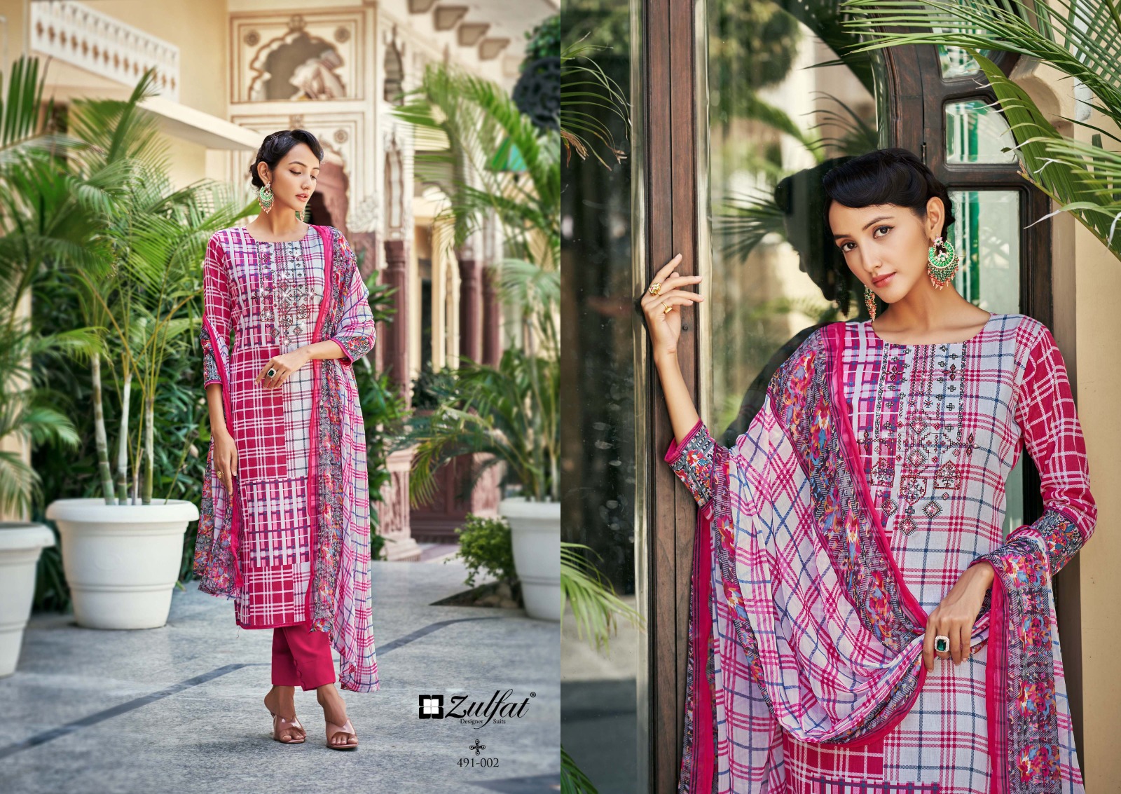 zulfat designer suit adaa cotton regal look salwar suit catalog