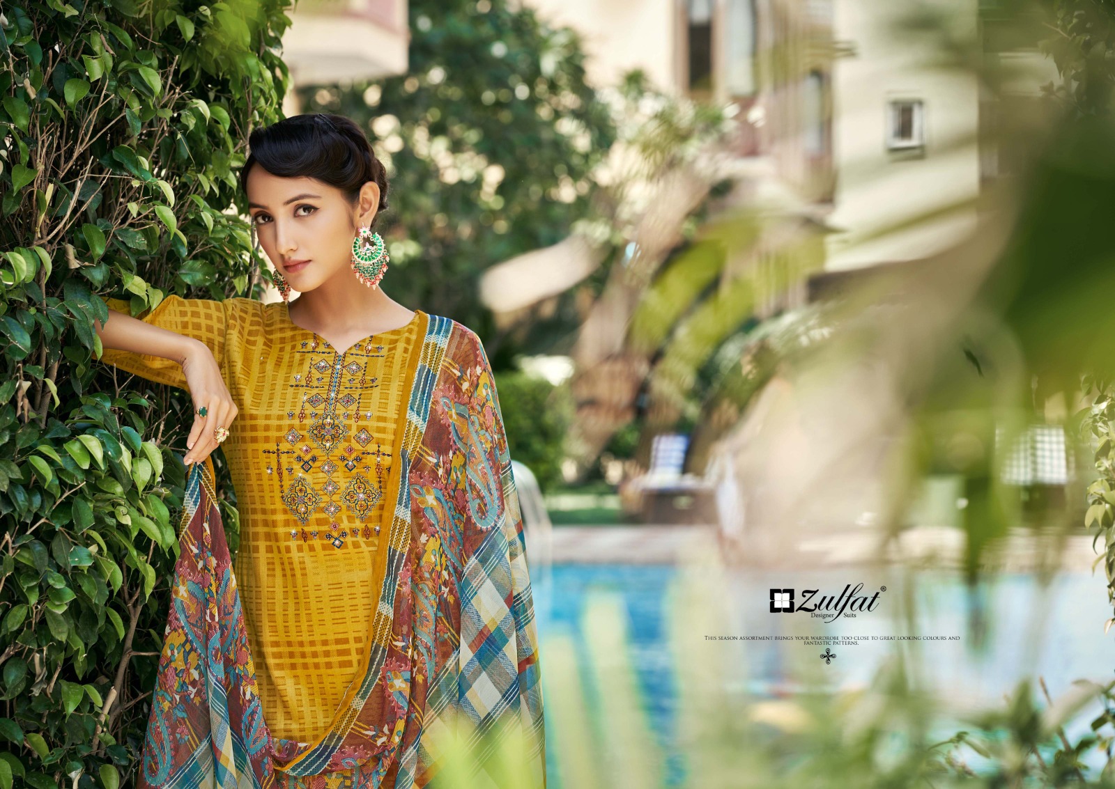 zulfat designer suit adaa cotton regal look salwar suit catalog