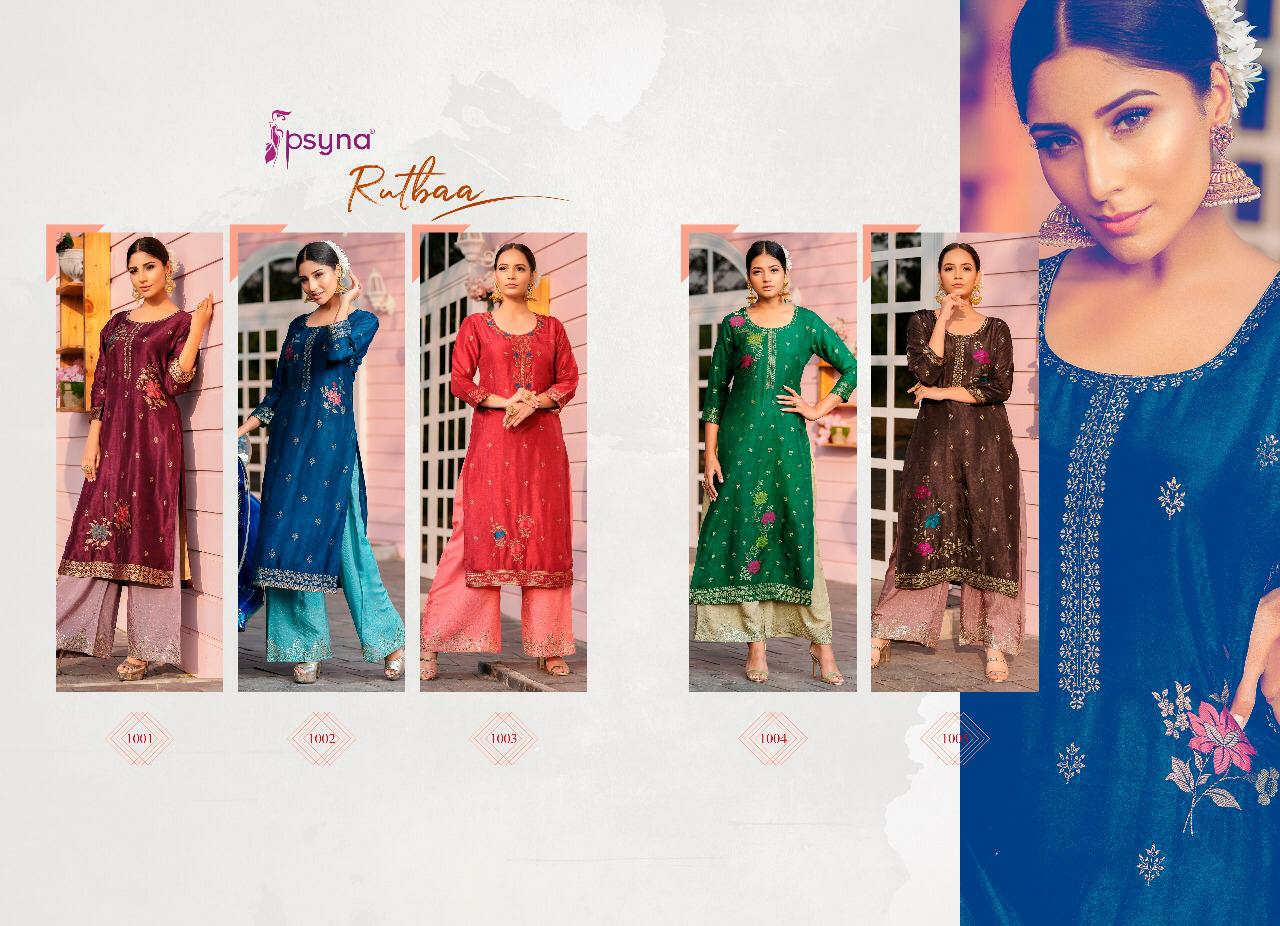 psyna rutba silk innovative style kurti with bottom catalog