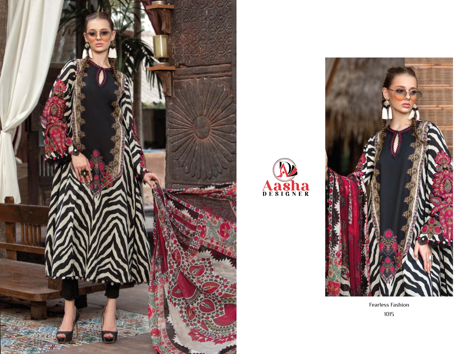 aasha designer M Print Vol 2 cotton exclusive print salwar suit silver dupatta catalog