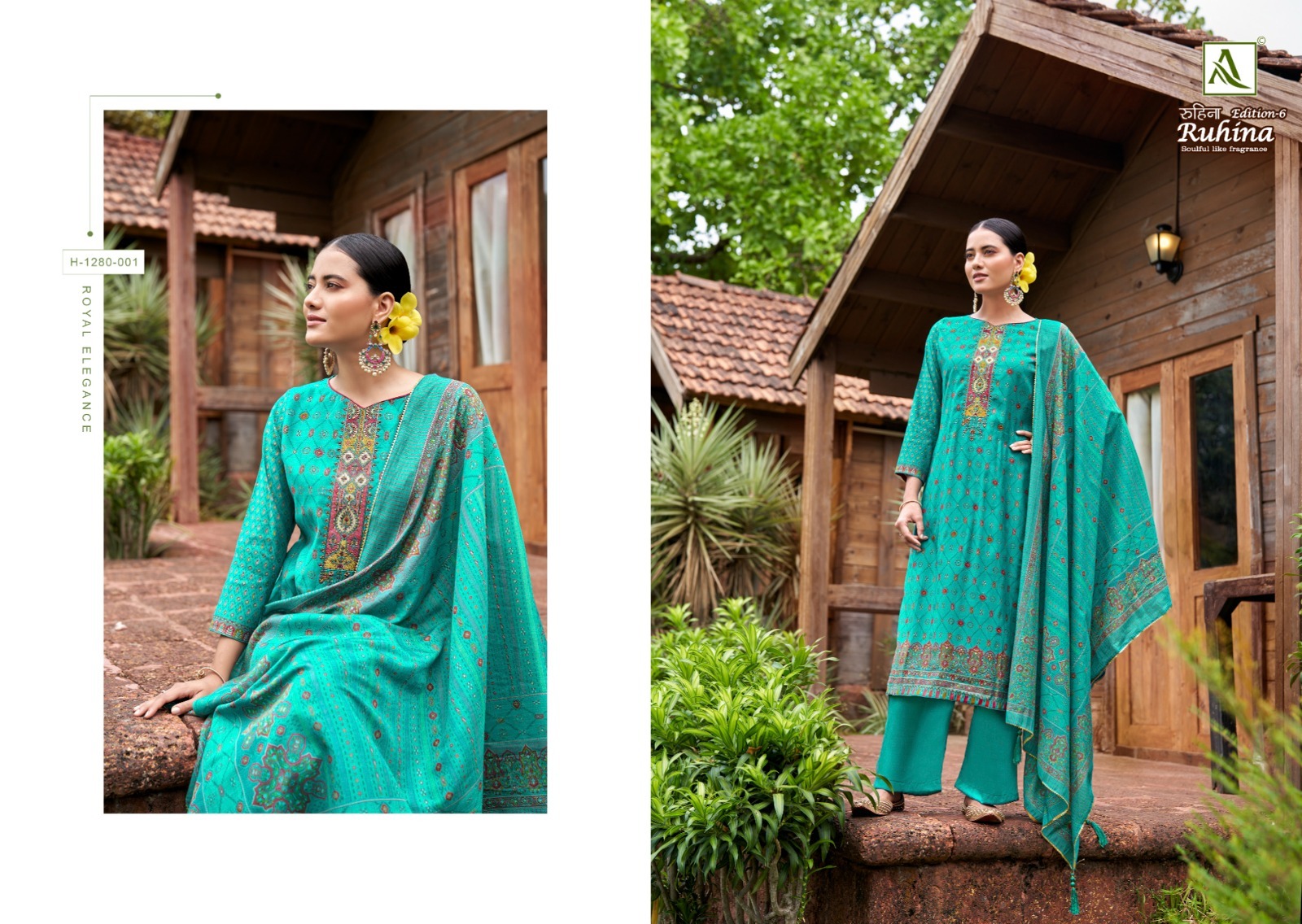 alok suit ruhina edition 6 viscose decent look salwar suit catalog