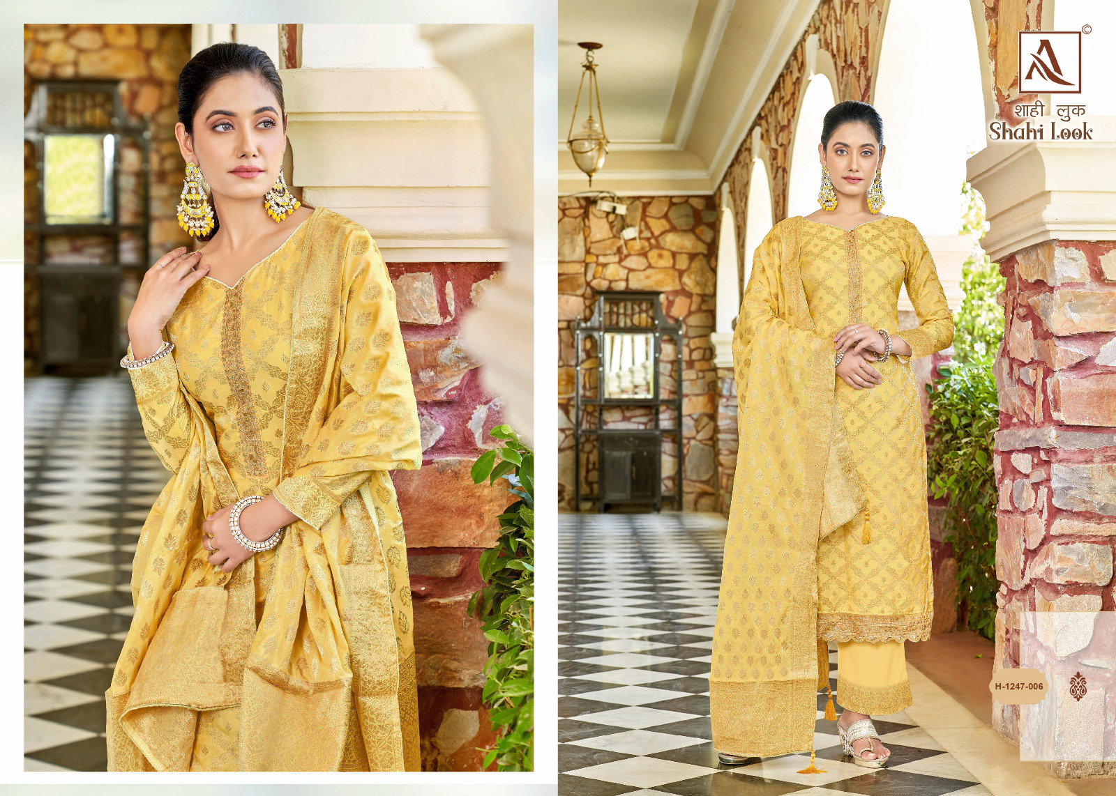 alok suit shahi look jaqurd innovative look salwar suit catalog