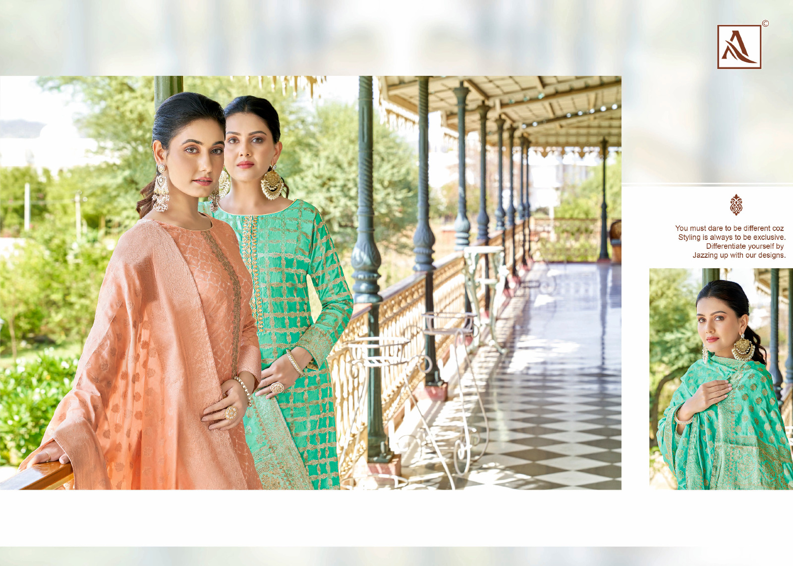 alok suit shahi look jaqurd innovative look salwar suit catalog