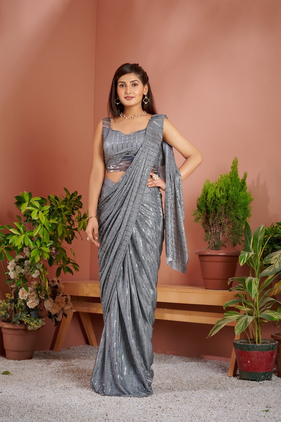 amoha trendz d no 101015 imported fabric catchy look saree catalog