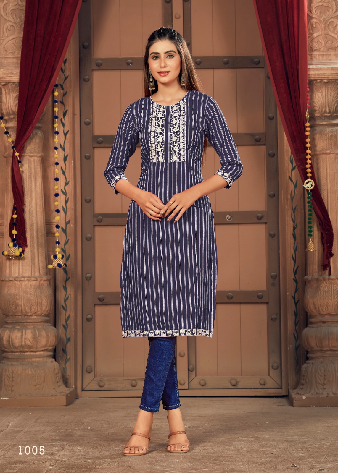 banwarey geeta vol 3 rasian  silk regal look kurti catalog