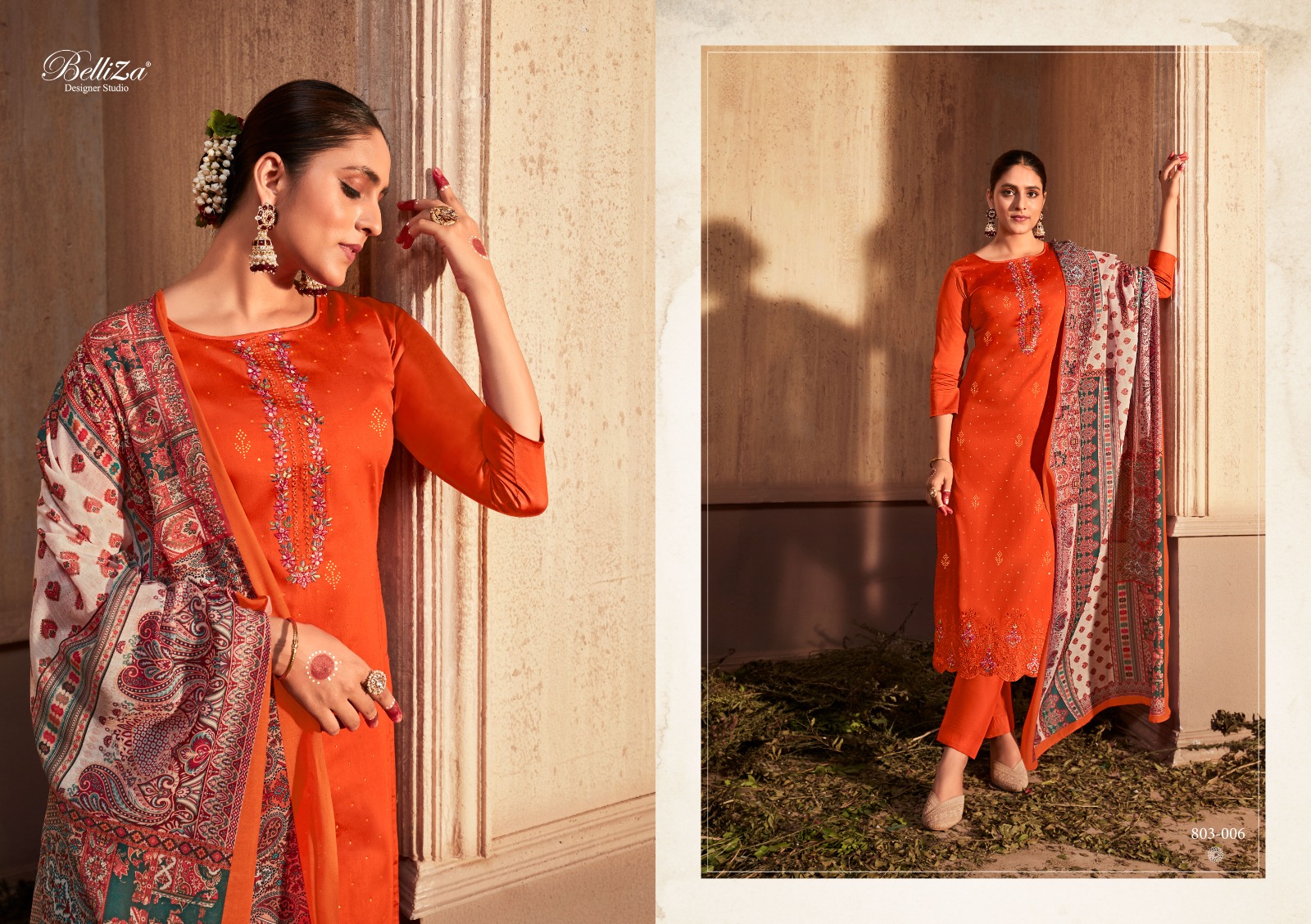 belliza designer studio gulzaar cotton innovative look salwar suit catalog