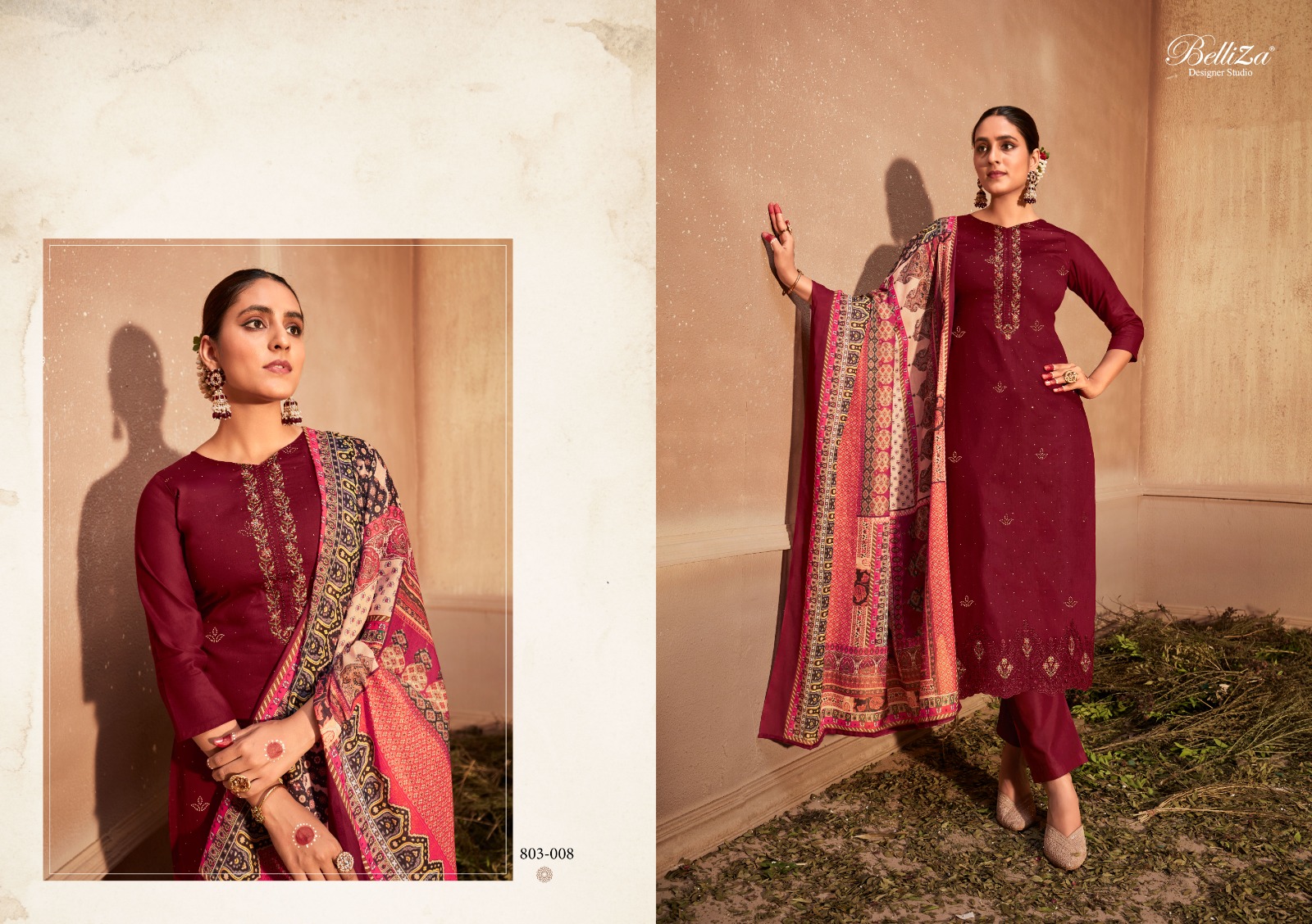 belliza designer studio gulzaar cotton innovative look salwar suit catalog