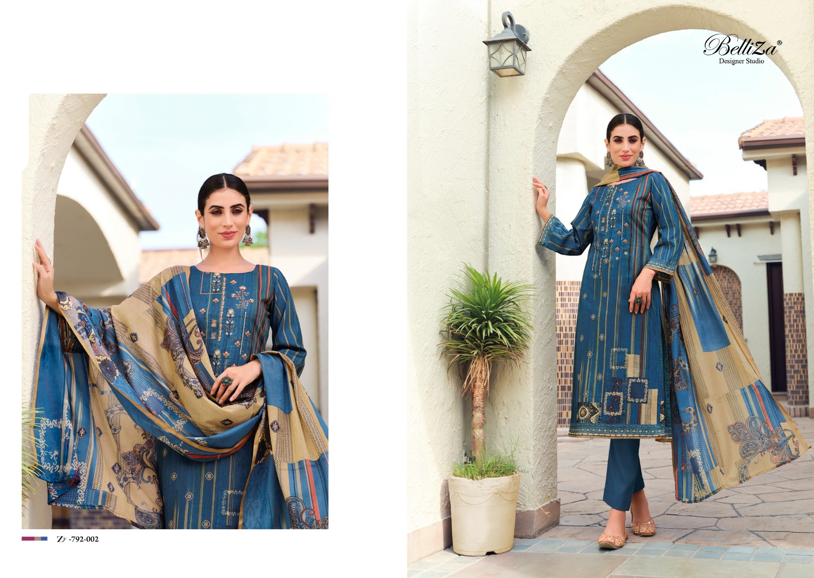 belliza designer studio naira  cotton exclusive print salwar suit catalog