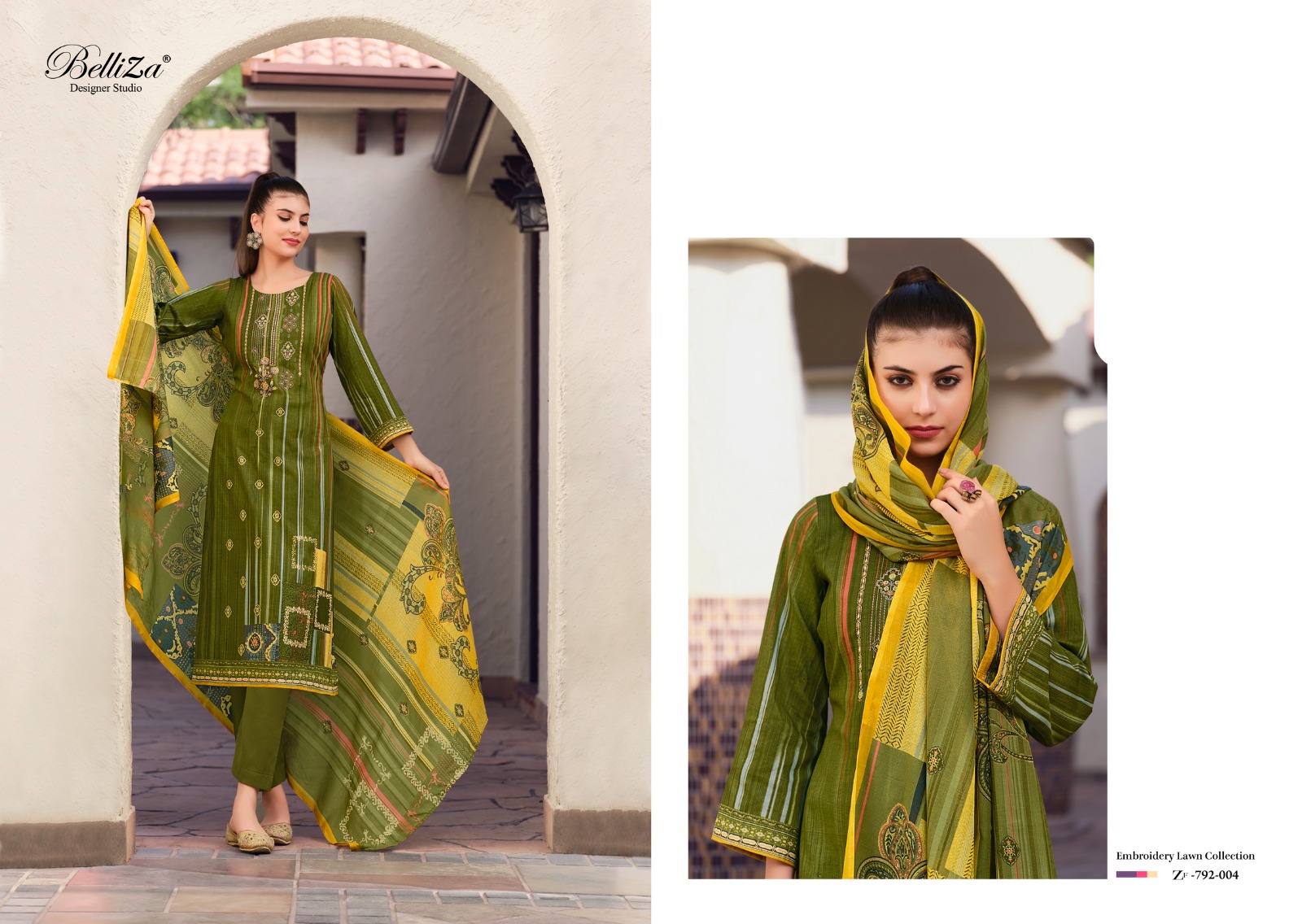 belliza designer studio naira  cotton exclusive print salwar suit catalog