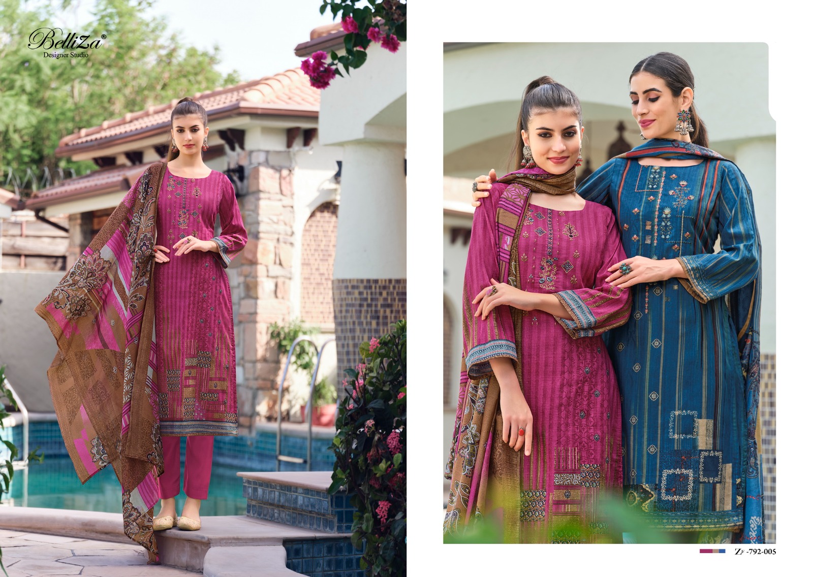 belliza designer studio naira  cotton exclusive print salwar suit catalog