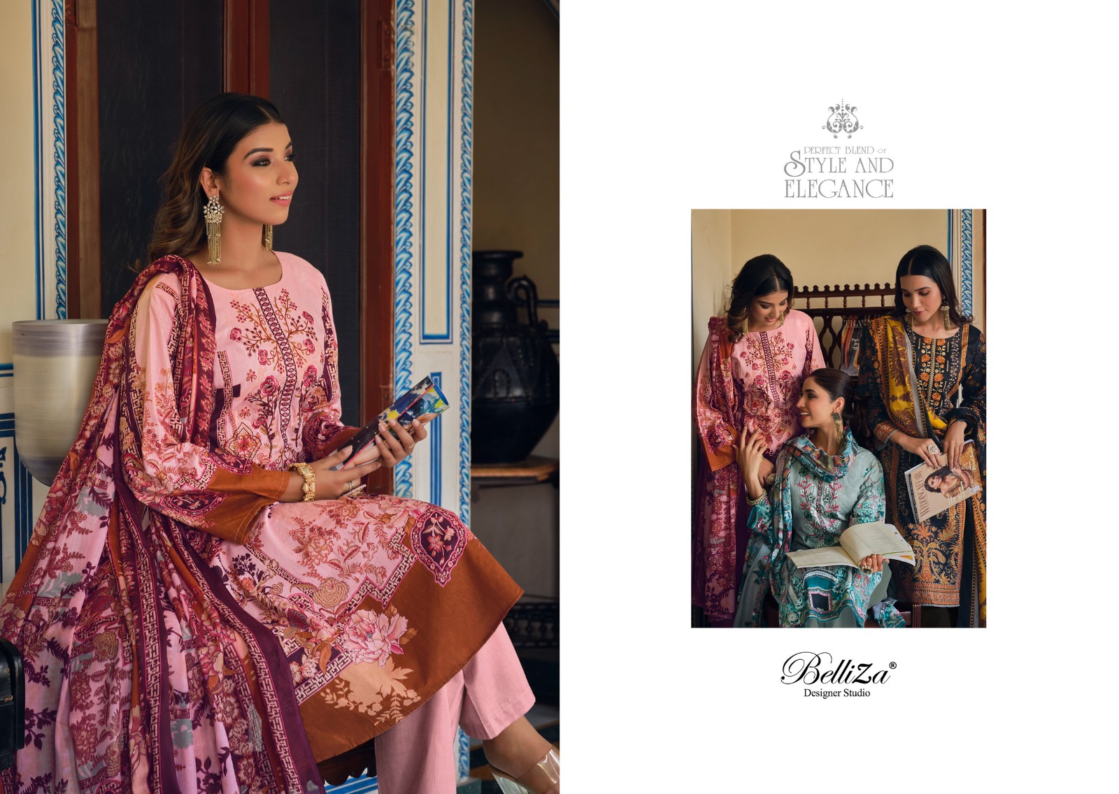 belliza designer studio naira vol 15 mal mal cotton catchy look salwar suit catalog