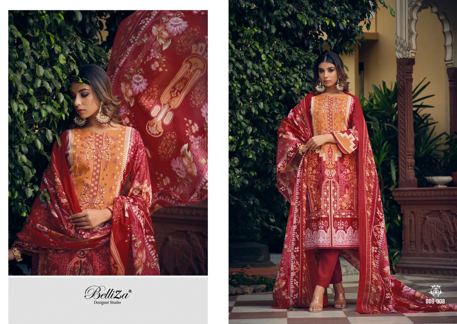 belliza designer studio naira vol 15 mal mal cotton catchy look salwar suit catalog