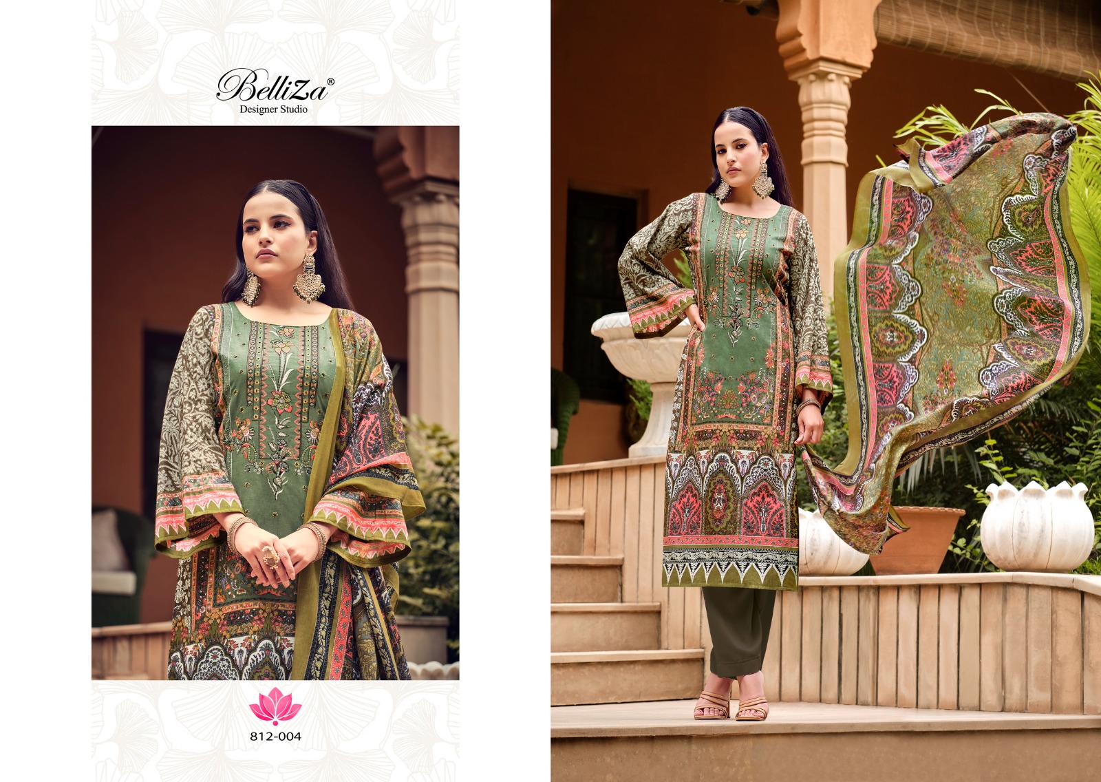 belliza designer studio naira vol 16 cotton exclusive print salwar suit catalog