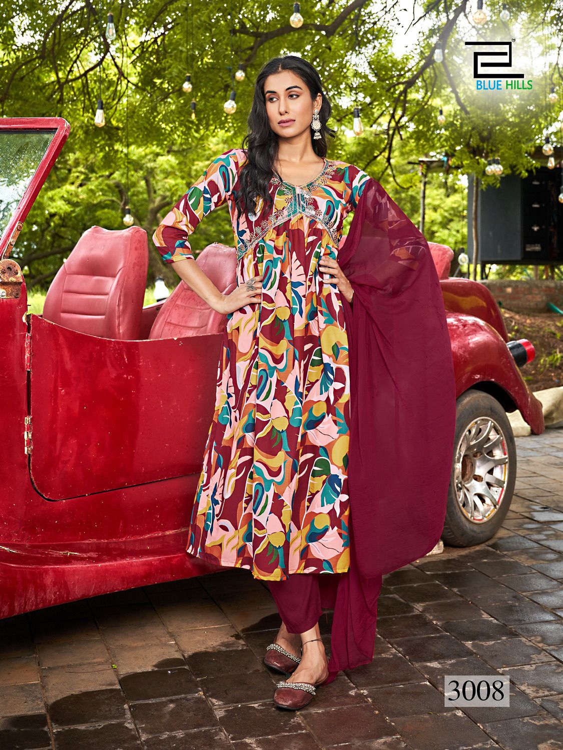 blue hills Dolphin Vol 3 rayon decent print kurti bottom with dupatta catalog