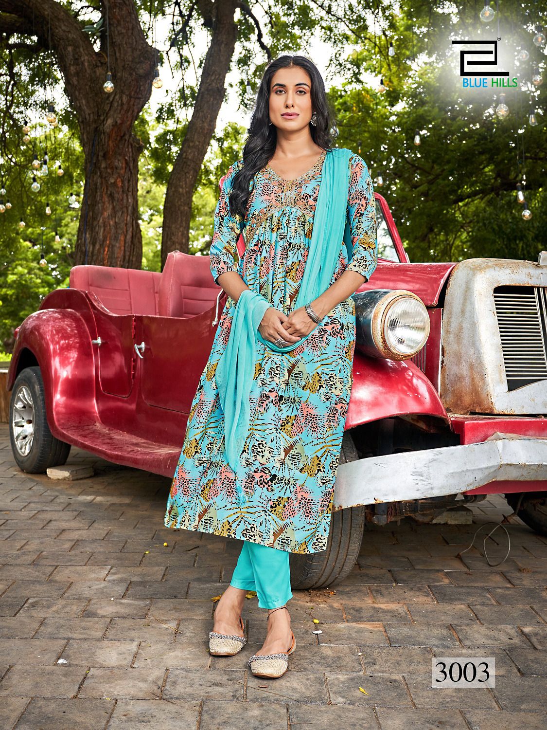 blue hills Dolphin Vol 3 rayon decent print kurti bottom with dupatta catalog