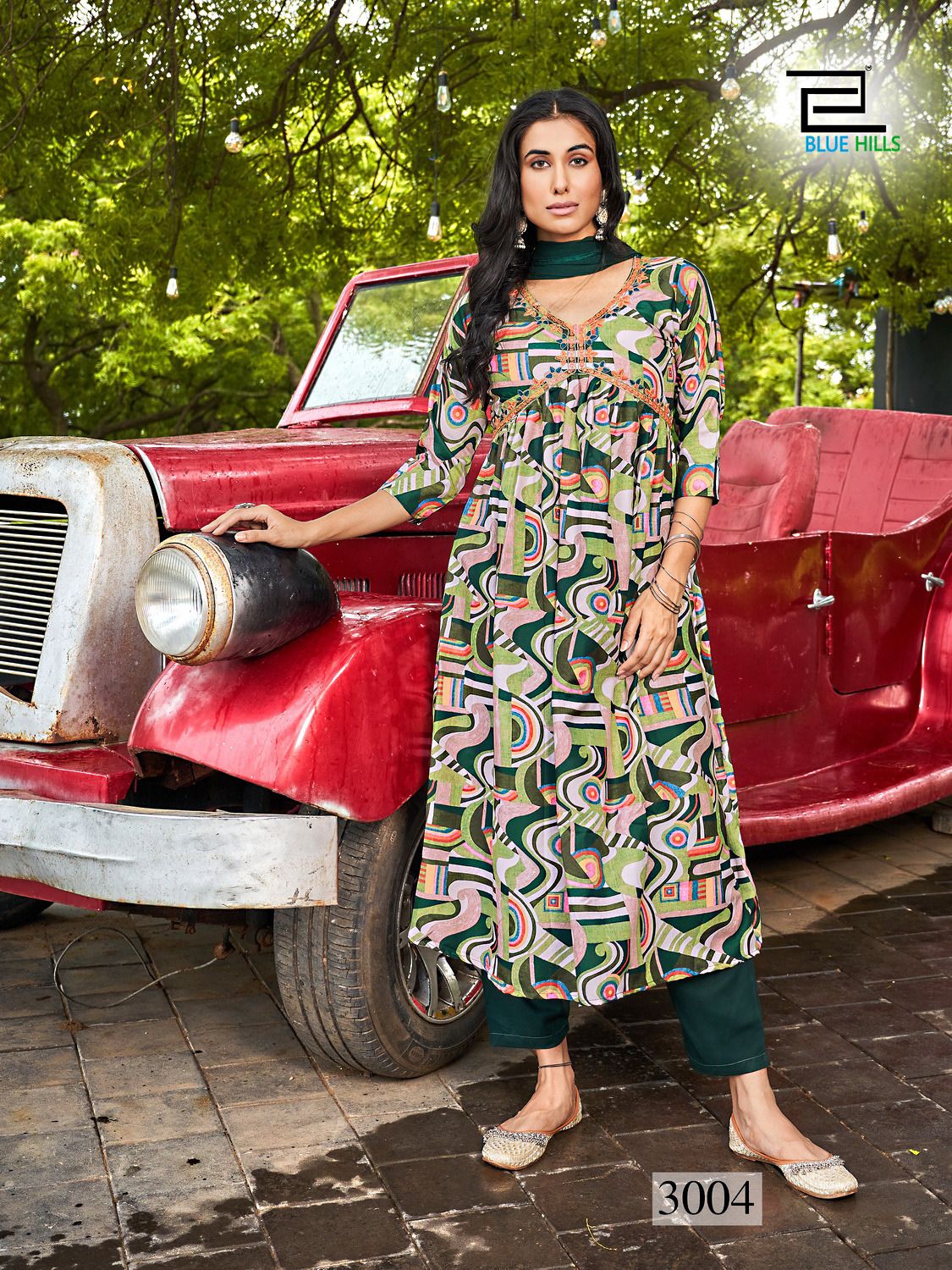 blue hills Dolphin Vol 3 rayon decent print kurti bottom with dupatta catalog