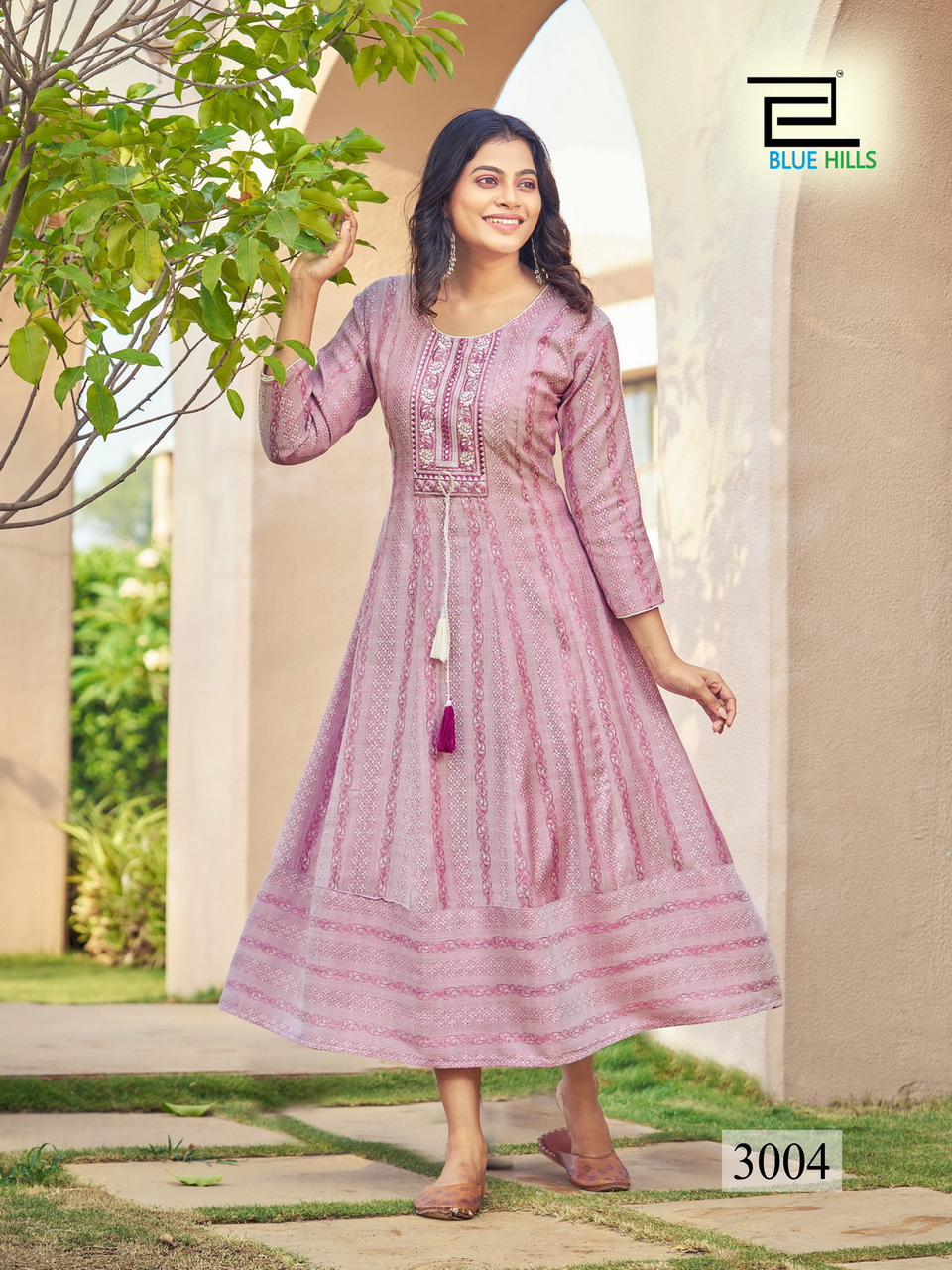 blue hills milky bar vol 3 rayon elegant kurti catalog