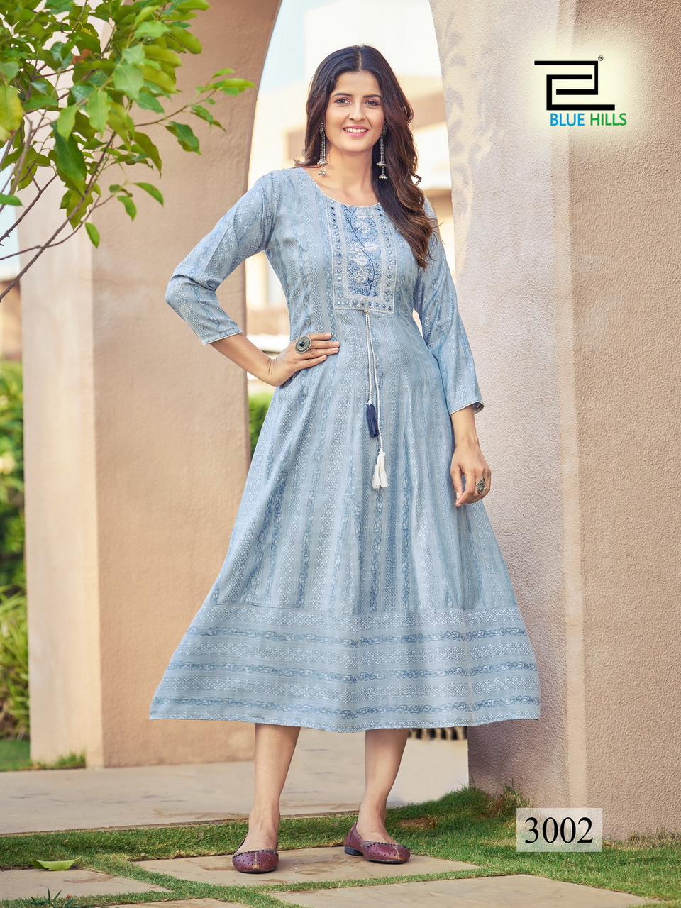 blue hills milky bar vol 3 rayon elegant kurti catalog