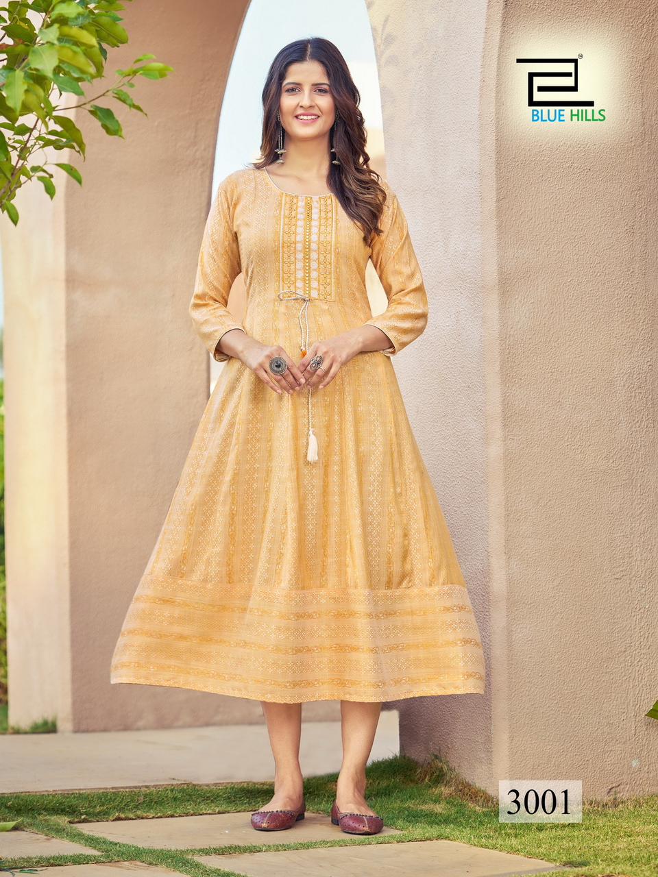 blue hills milky bar vol 3 rayon elegant kurti catalog