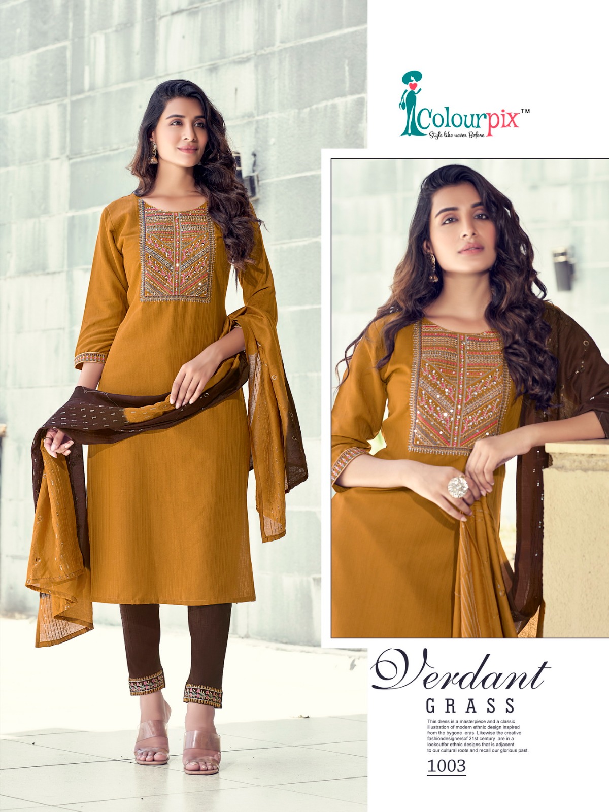 colours nx saheli viscose attrctive look top bottom with dupatta catalog