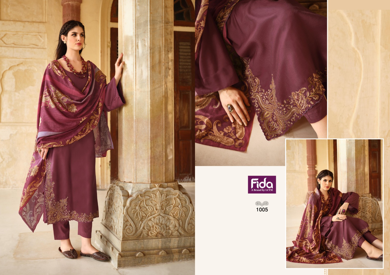 fida international aliza platinum wool innovative look salwar suit cataloug