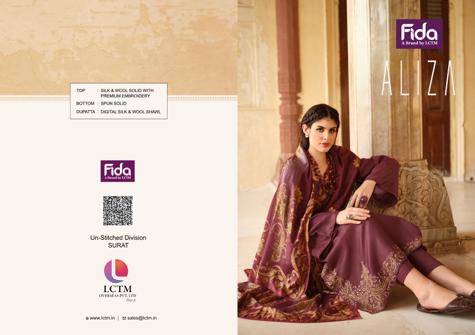 fida international aliza wool exclusive print salwar suit catalog