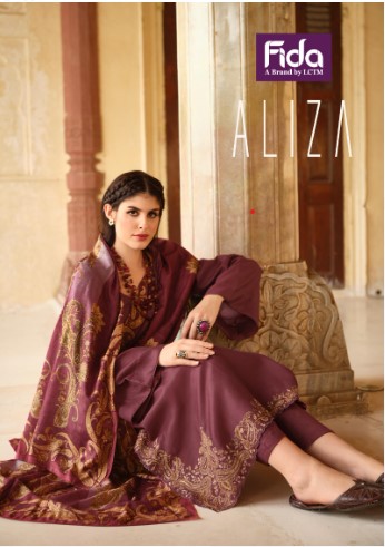 fida international aliza wool exclusive print salwar suit catalog