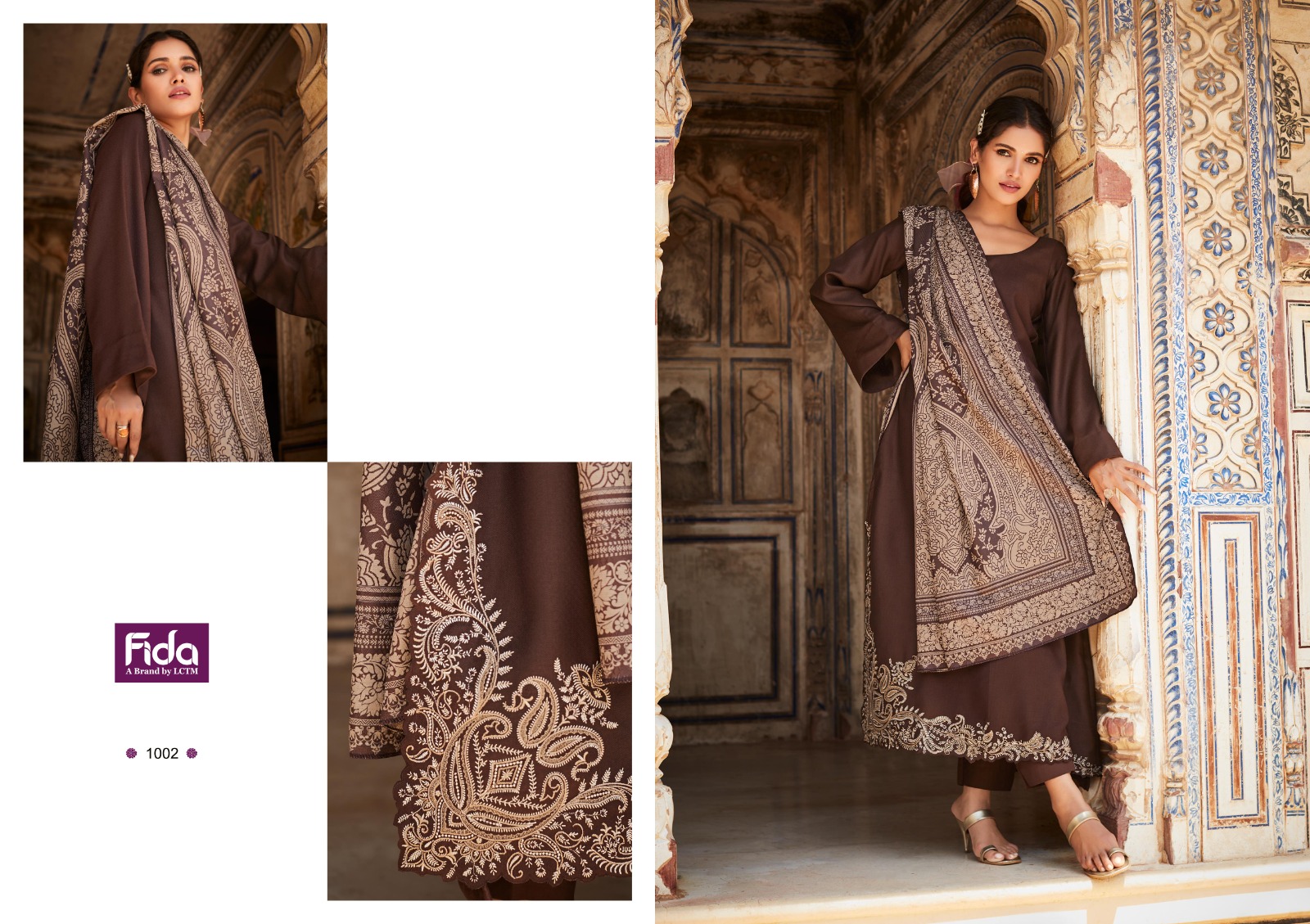 fida international raah platinum wool exclusive look salwar suit cataloug