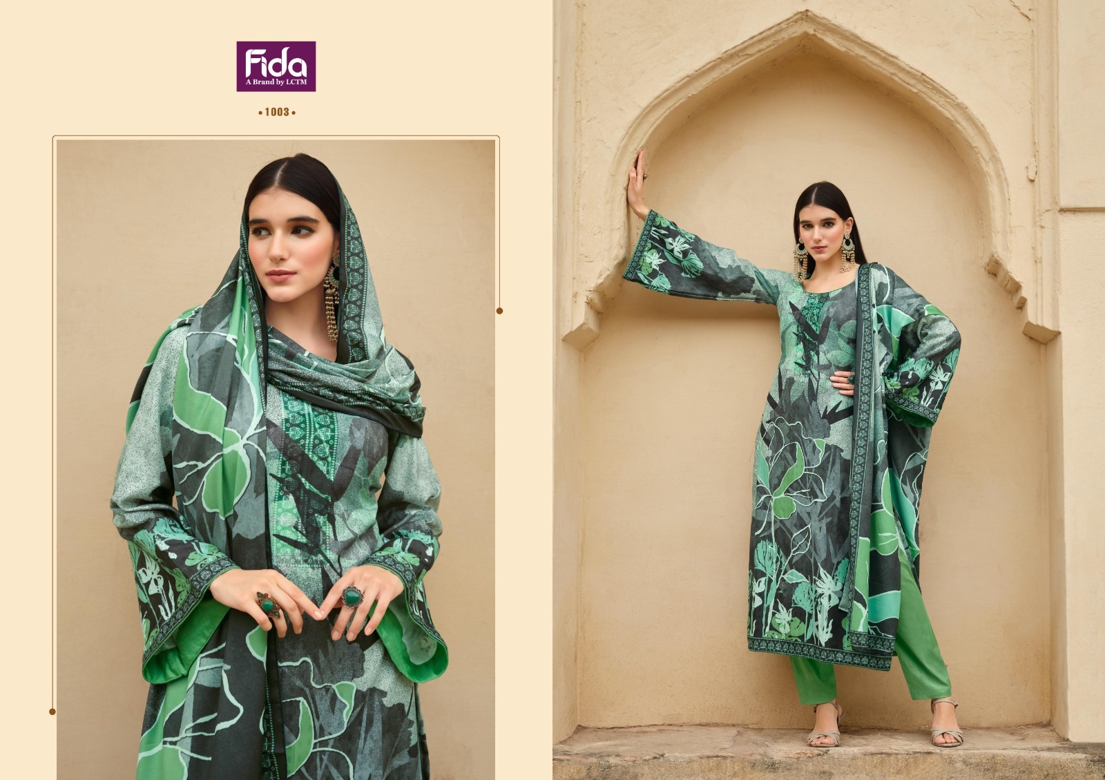 fida international wave muslin regal look salwar suit catalog