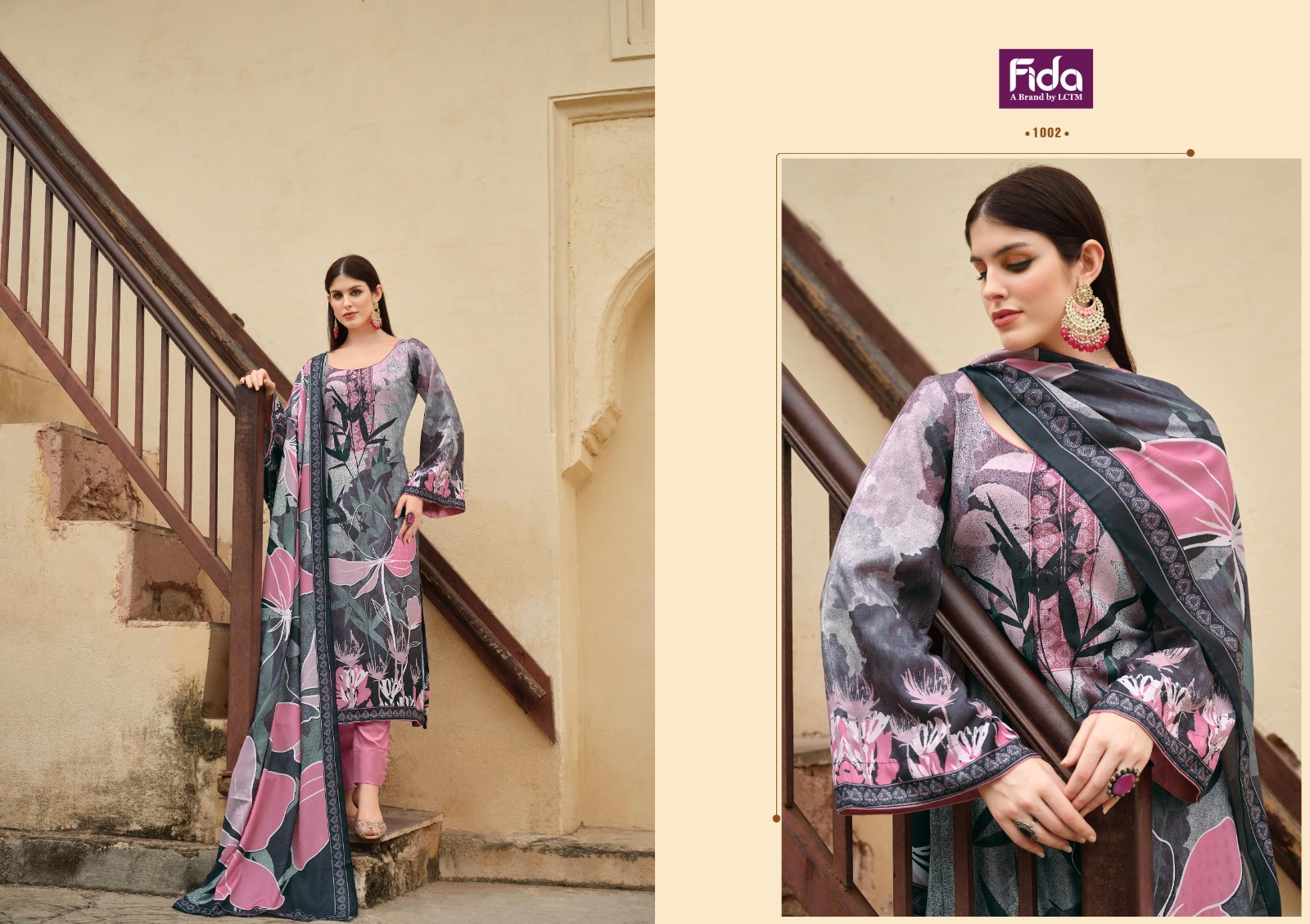 fida international wave muslin regal look salwar suit catalog