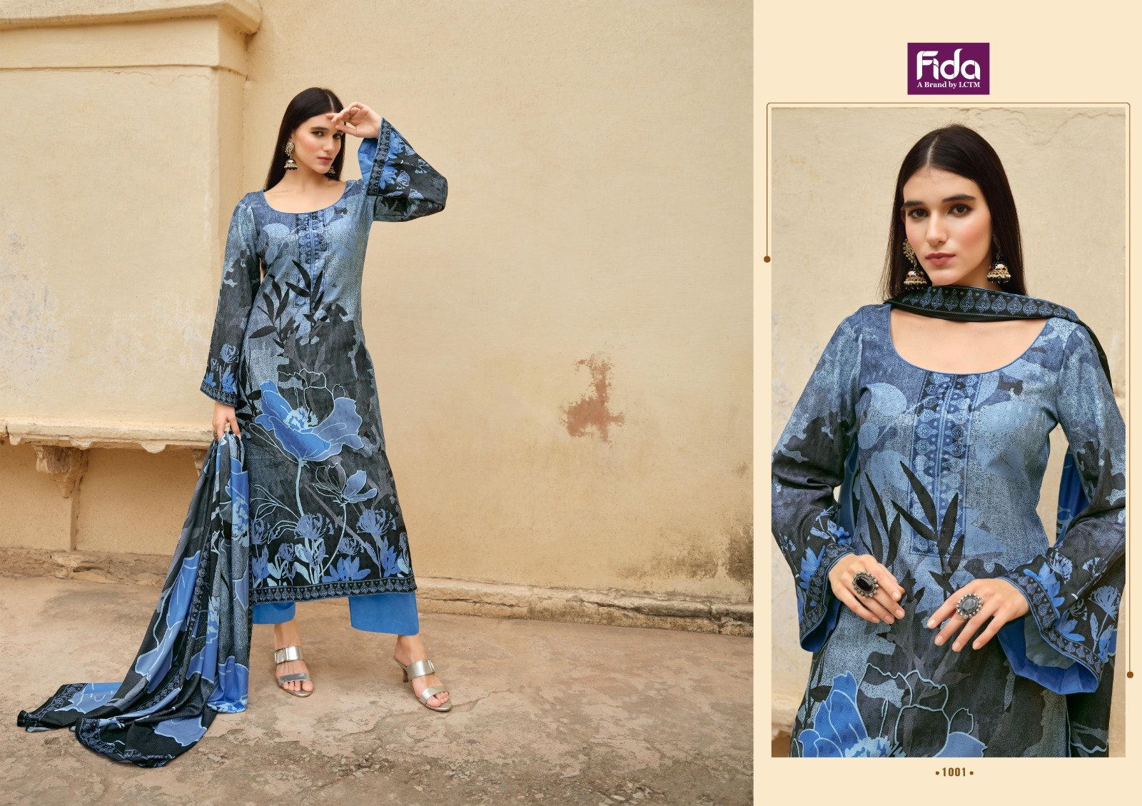 fida international wave muslin regal look salwar suit catalog