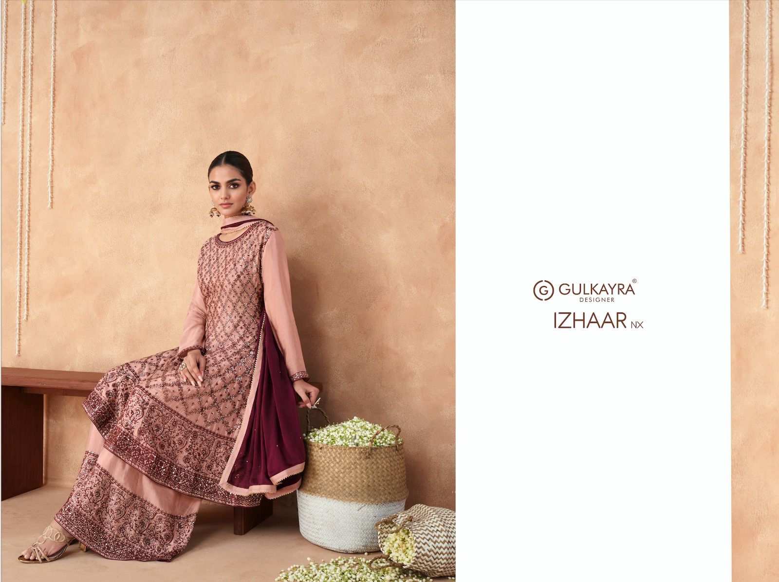 gulkayra designer izhaar nx georgette  attrective  look top bottom with dupatta catalog