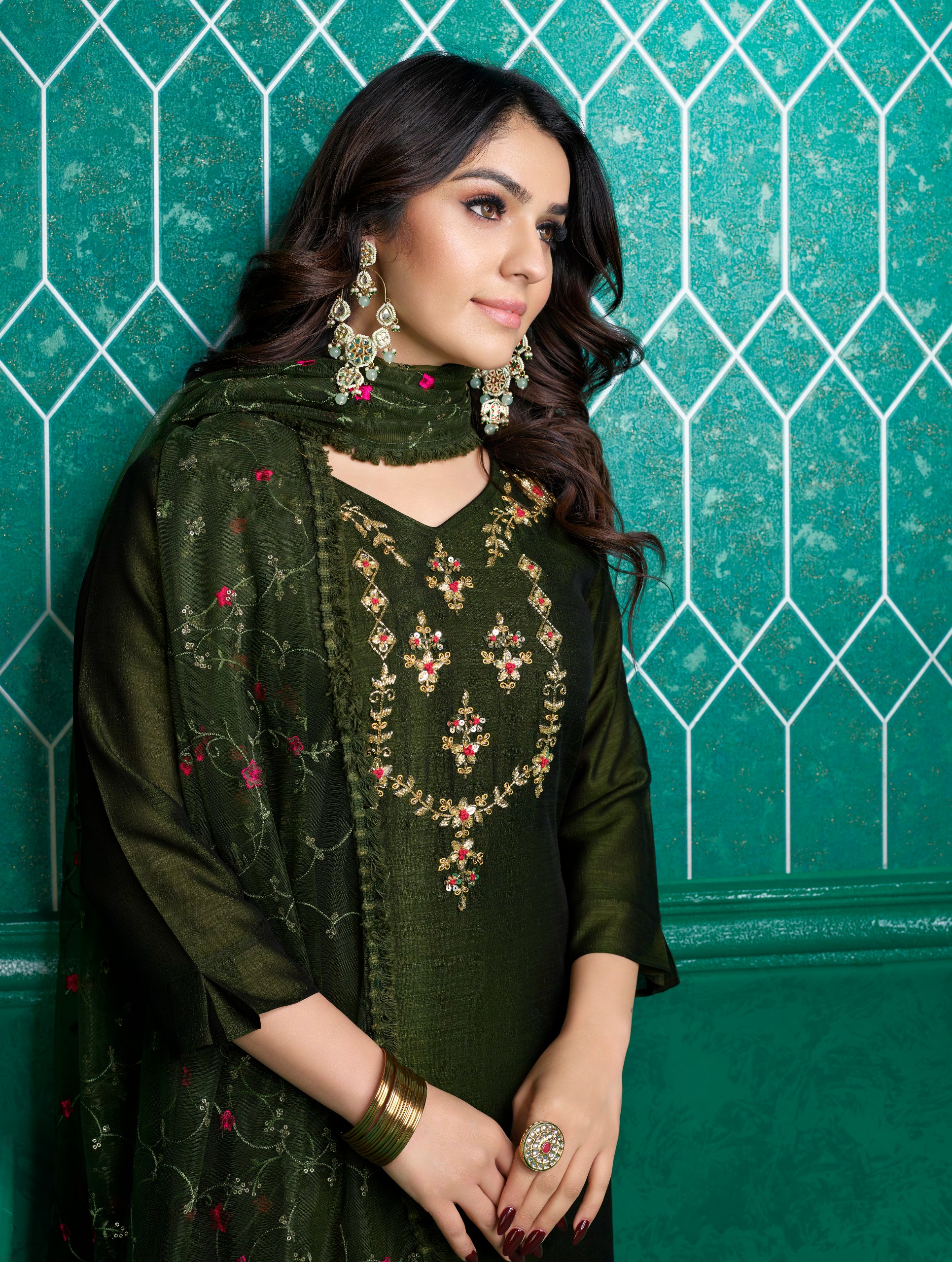 lily and lali maria 9 vol 3 supper silk innovative look kurti bottom with dupatta catalog