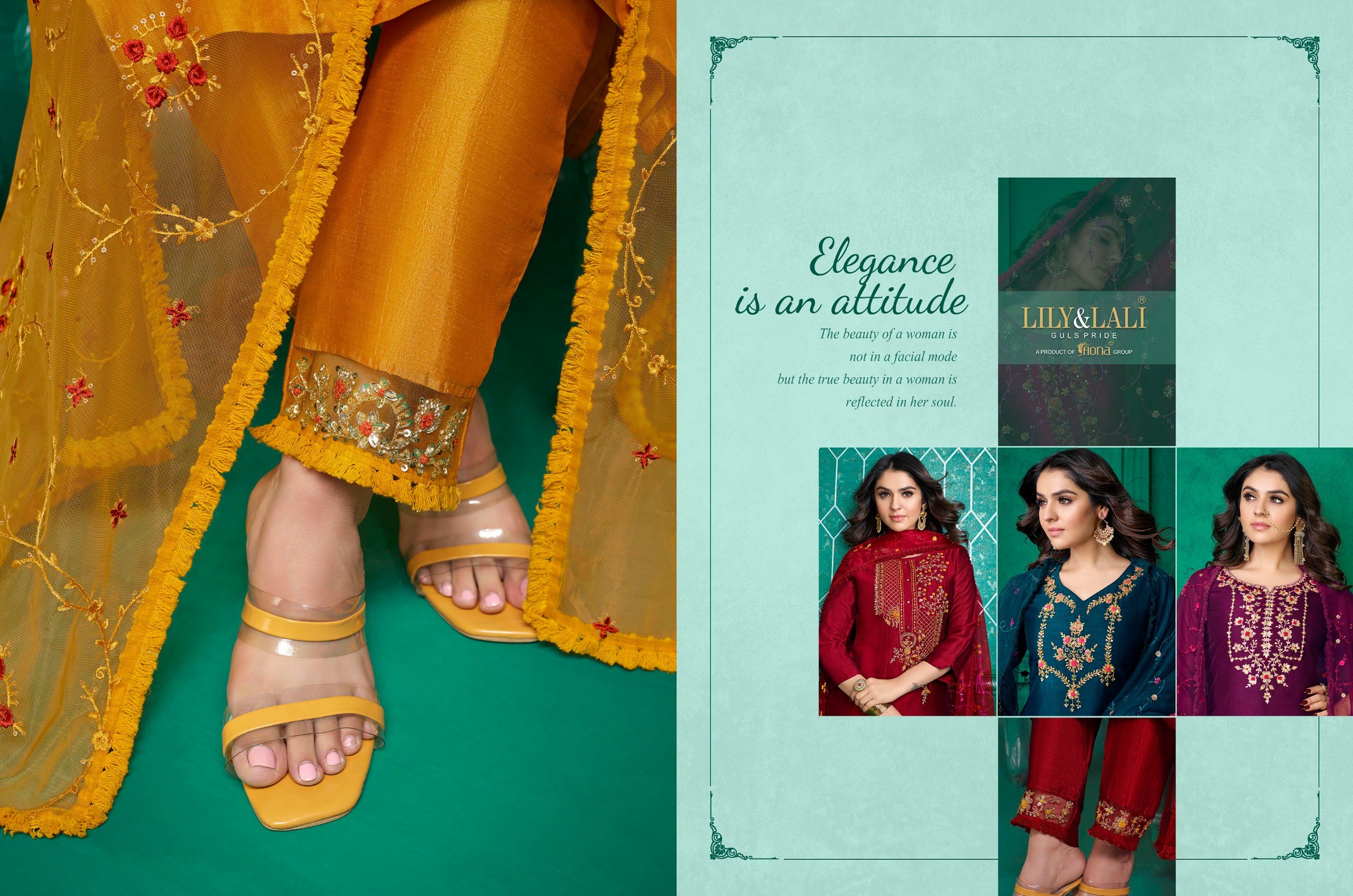 lily and lali maria 9 vol 3 supper silk innovative look kurti bottom with dupatta catalog