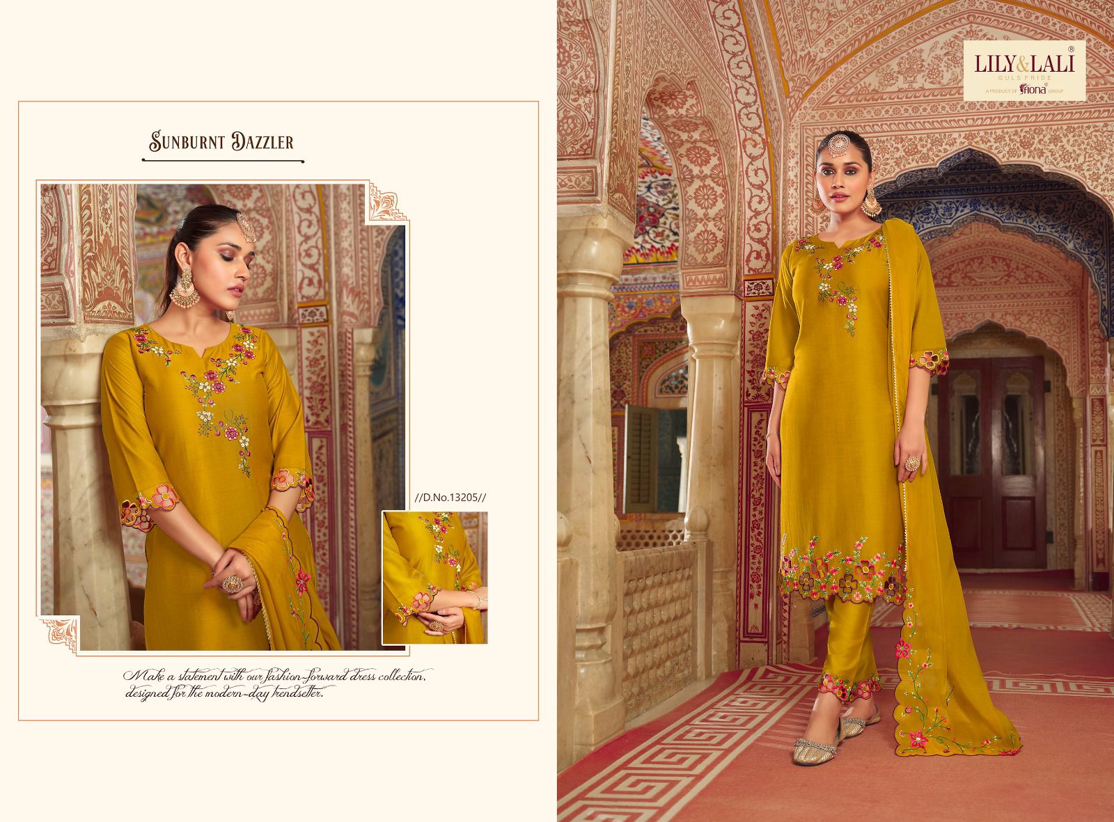 lily and lali mirror elegance bemberg silk elegant top bottom with dupatta catalog