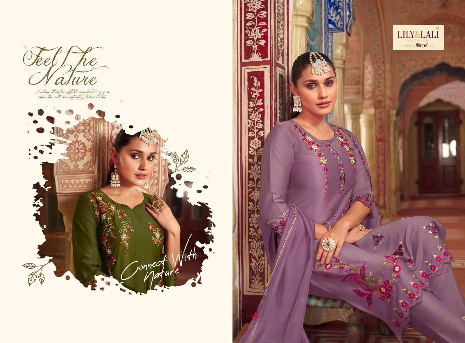 lily and lali mirror elegance bemberg silk elegant top bottom with dupatta catalog