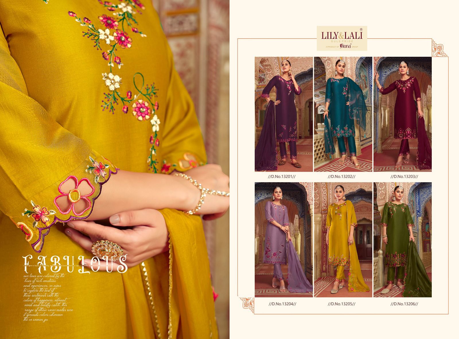 lily and lali mirror elegance bemberg silk elegant top bottom with dupatta catalog